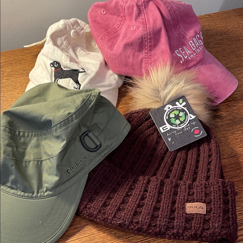 Sea Bags Pink Cap and Bula Brown Knit Beanie